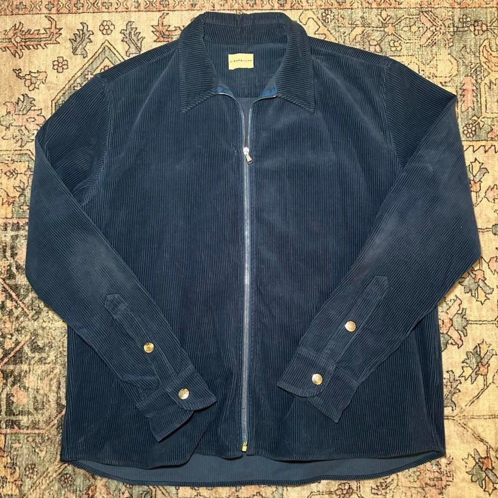 Simon Miller Corduroy Zip Jacket – Navy (Made in USA